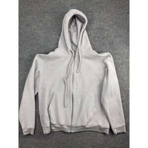 Soft Serve Original Cloud Cotton Hoodie Unisex XL Gray Full Zip Pockets USA Made